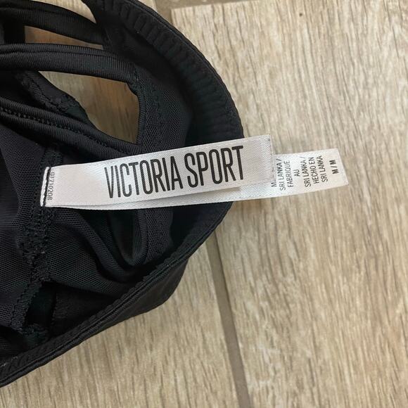 Victoria Sport Strappy Back Sports Bra Black Medium VSX Workout Activewear - Picture 3 of 7